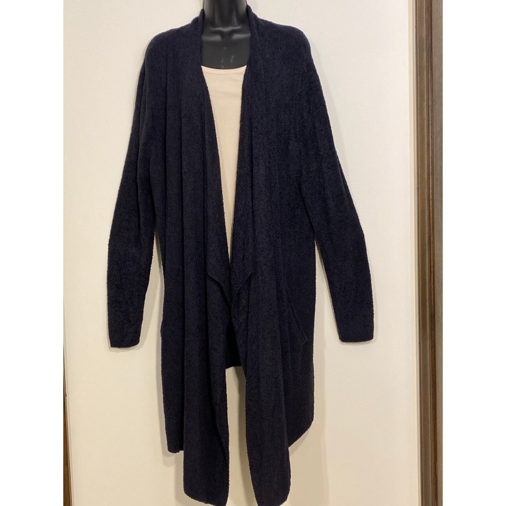 Barefoot Dreams Navy Blue Open-Front Long Cardigan